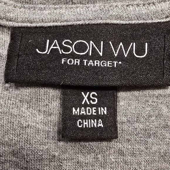 Jason Wu for Target XS Gray Tee Shirt with Black Lace Pattern - Picture 4 of 6